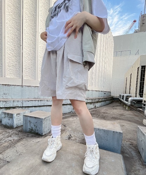 XU（エックスユー）の「【XU/エックスユー】pocket half pants/ポケット ハーフ パンツ シャカシャカ シンプル ストリート パンツ（その他パンツ・メンズ・ブラック/グレー・ONE SIZE）」の9枚目の写真