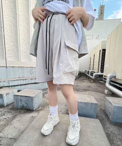 XU（エックスユー）の「【XU/エックスユー】pocket half pants/ポケット ハーフ パンツ シャカシャカ シンプル ストリート パンツ（その他パンツ・メンズ・ブラック/グレー・ONE SIZE）」の8枚目の写真