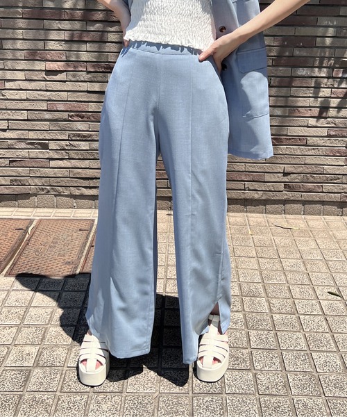 one way(ワンウェイ)の「サイドスリットパンツ/セットアップ対応(その他パンツ・レディース・ライトブルー/ダークグリーン/ブラック・FREE)」の21枚目の写真
