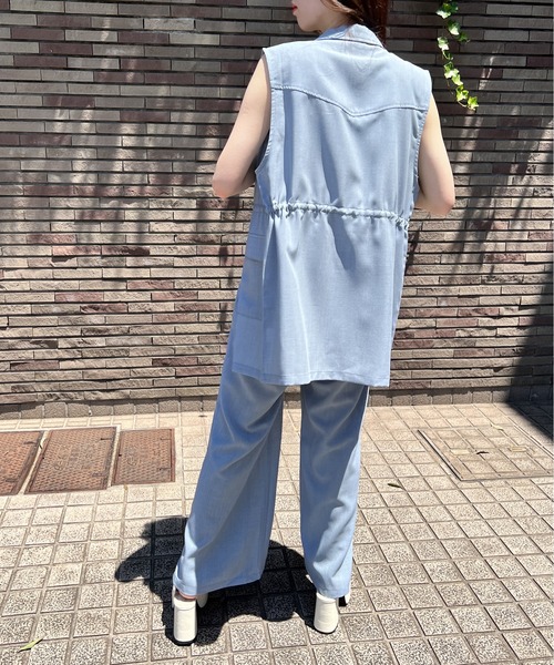 one way(ワンウェイ)の「サイドスリットパンツ/セットアップ対応(その他パンツ・レディース・ライトブルー/ダークグリーン/ブラック・FREE)」の17枚目の写真
