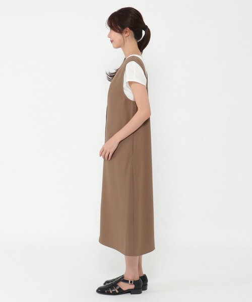 ikka(イッカ)の「2WAYジャンスカワンピースアンサンブル(ワンピース・レディース・ブラック/モカ・S/M/L)」の17枚目の写真