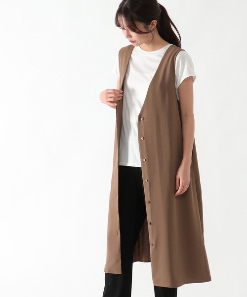 ikka(イッカ)の「2WAYジャンスカワンピースアンサンブル(ワンピース・レディース・ブラック/モカ・S/M/L)」の11枚目の写真