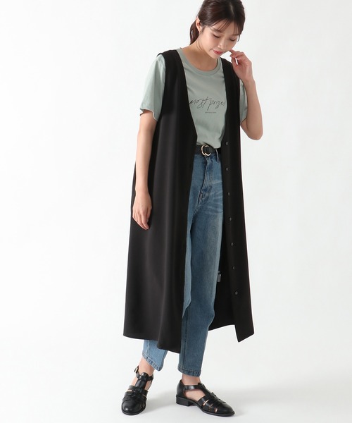 ikka(イッカ)の「2WAYジャンスカワンピースアンサンブル(ワンピース・レディース・ブラック/モカ・S/M/L)」の15枚目の写真