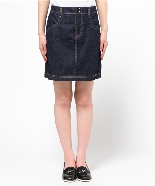 DISCOAT（ディスコート）の「【Discoat】デニム台形スカート（デニムスカート・レディース・ネイビー・LARGE/MEDIUM）」の2枚目の写真