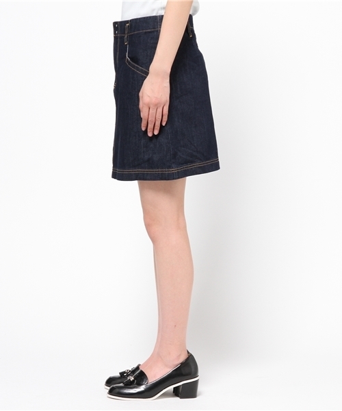 DISCOAT（ディスコート）の「【Discoat】デニム台形スカート（デニムスカート・レディース・ネイビー・LARGE/MEDIUM）」の3枚目の写真
