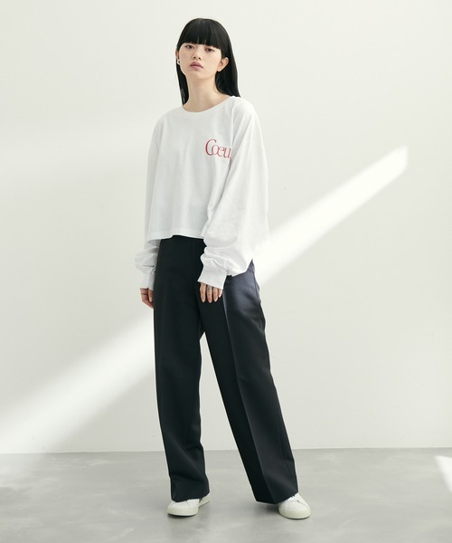 ADAM ET ROPE'(アダムエロペ)の「【WEB限定(一部店舗展開あり)】ロゴショートロンTEE(Tシャツ/カットソー・レディース・ブラック/レッド/グリーン・FREE)」の14枚目の写真