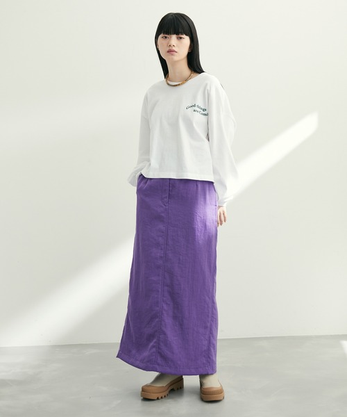 ADAM ET ROPE'(アダムエロペ)の「【WEB限定(一部店舗展開あり)】ロゴショートロンTEE(Tシャツ/カットソー・レディース・ブラック/レッド/グリーン・FREE)」の13枚目の写真