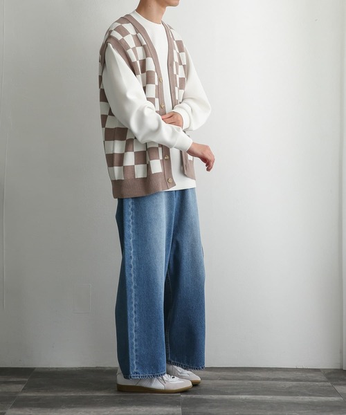 SENSE OF PLACE by URBAN RESEARCH(センスオブプレイスバイアーバンリサーチ)の「デニムワイドパンツ(デニムパンツ・メンズ・インディゴブルー/ライトインディゴブルー・MEDIUM/LARGE)」の17枚目の写真