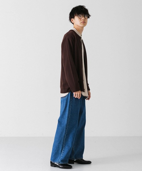 SENSE OF PLACE by URBAN RESEARCH(センスオブプレイスバイアーバンリサーチ)の「デニムワイドパンツ(デニムパンツ・メンズ・インディゴブルー/ライトインディゴブルー・MEDIUM/LARGE)」の14枚目の写真