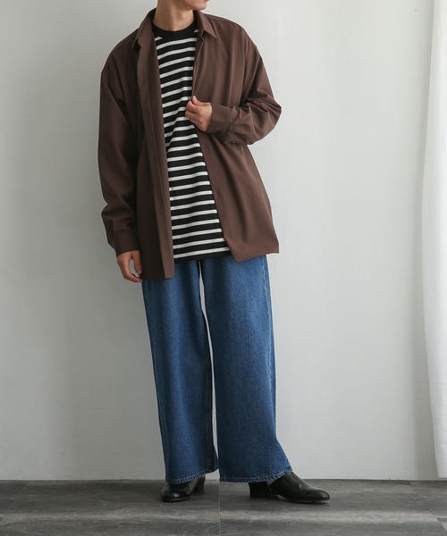 SENSE OF PLACE by URBAN RESEARCH(センスオブプレイスバイアーバンリサーチ)の「デニムワイドパンツ(デニムパンツ・メンズ・インディゴブルー/ライトインディゴブルー・MEDIUM/LARGE)」の22枚目の写真