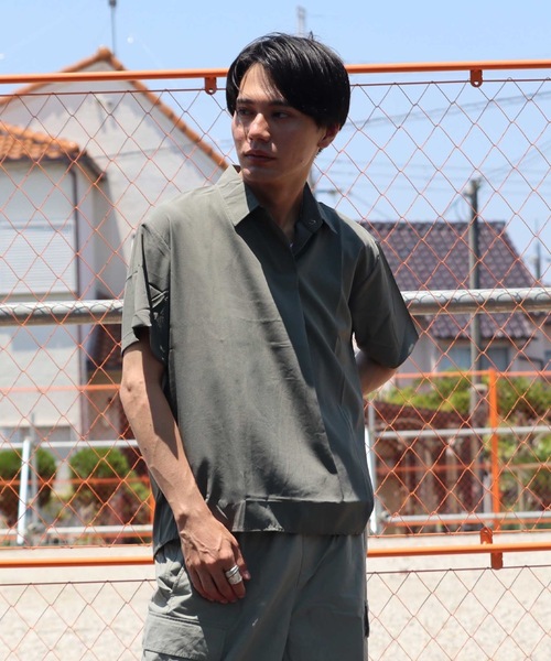 ARCHIVER（アーカイバ）の「【Bl】【LAnGe】スキッパーシャツ（シャツ/ブラウス・メンズ・ホワイト/ブラック/カーキ・MEDIUM/X-LARGE/LARGE）」の3枚目の写真