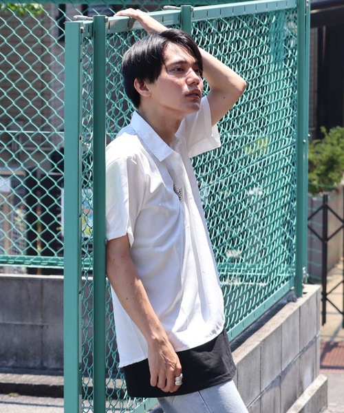 ARCHIVER（アーカイバ）の「【Bl】【LAnGe】スキッパーシャツ（シャツ/ブラウス・メンズ・ホワイト/ブラック/カーキ・MEDIUM/X-LARGE/LARGE）」の4枚目の写真