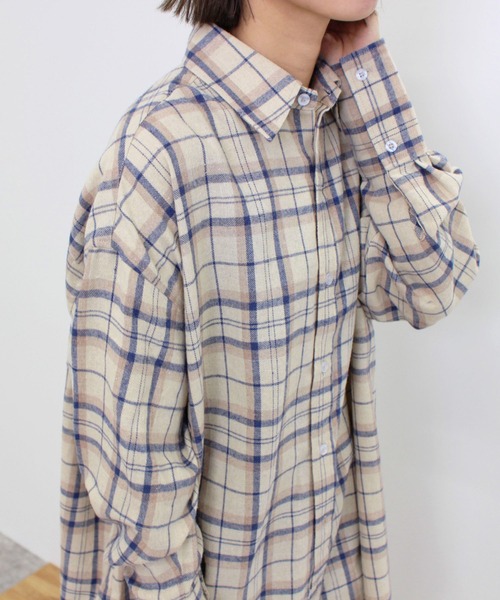 MLI'A（エムリア）の「チェックシャツ（シャツ/ブラウス・レディース・ブラック/ベージュ・M）」の15枚目の写真