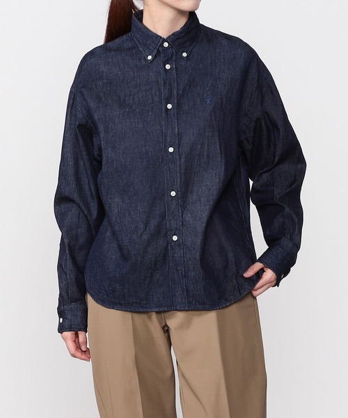 Gymphlex デニム ショートボタンダウンシャツ Women シャツ ブラウス Gymphlex ジムフレックス のファッション通販 Zozotown