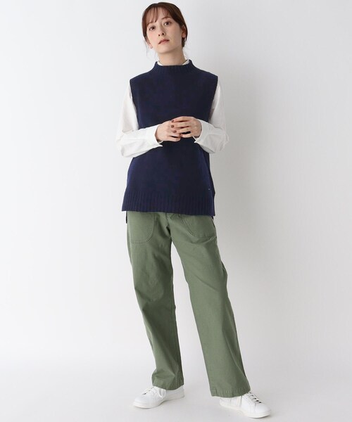 LAURA ASHLEY(ローラアシュレイ)の「ウールニットベスト(ベスト・レディース・ネイビー/ベージュ/グレー・38)」の15枚目の写真