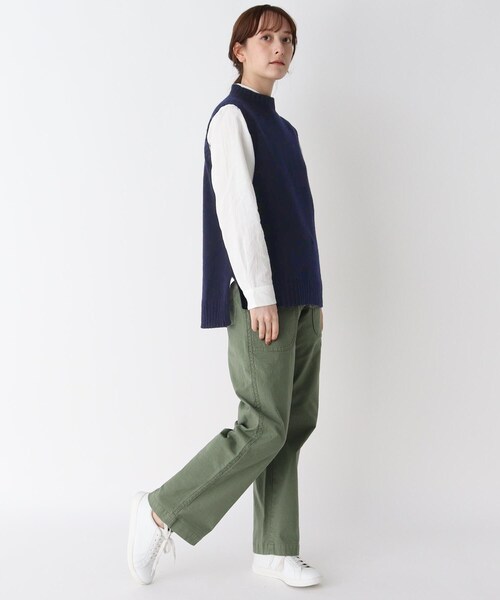 LAURA ASHLEY(ローラアシュレイ)の「ウールニットベスト(ベスト・レディース・ネイビー/ベージュ/グレー・38)」の16枚目の写真