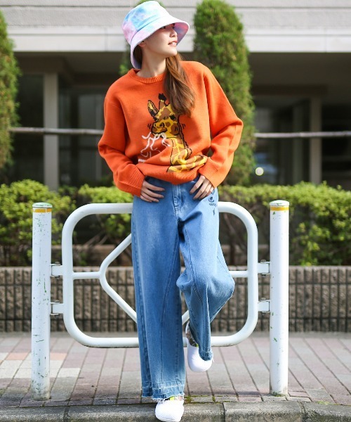 チチカカ（チチカカ）の「タイダイコーデュロイバケットハット（ハット・レディース・ブルー/ベージュ/イエロー・FREE）」の6枚目の写真