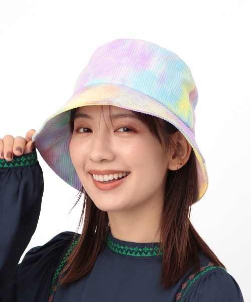 チチカカ（チチカカ）の「タイダイコーデュロイバケットハット（ハット・レディース・ブルー/ベージュ/イエロー・FREE）」の10枚目の写真