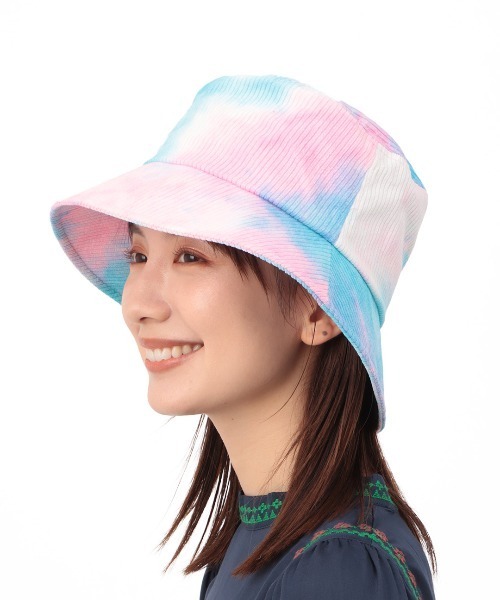チチカカ（チチカカ）の「タイダイコーデュロイバケットハット（ハット・レディース・ブルー/ベージュ/イエロー・FREE）」の9枚目の写真