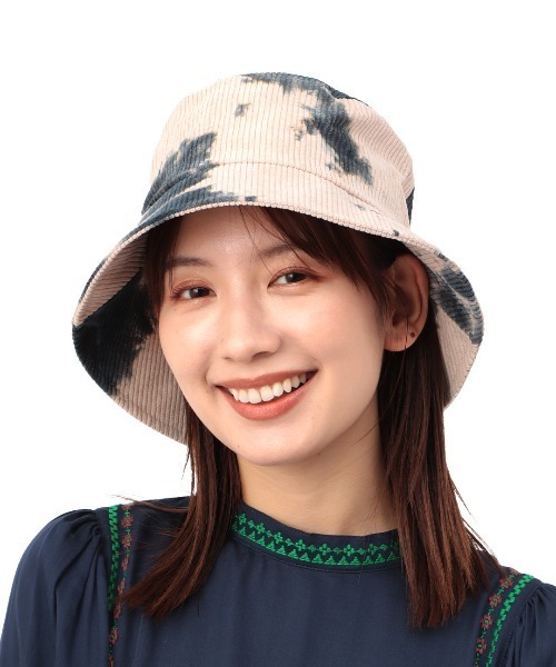 チチカカ（チチカカ）の「タイダイコーデュロイバケットハット（ハット・レディース・ブルー/ベージュ/イエロー・FREE）」の8枚目の写真