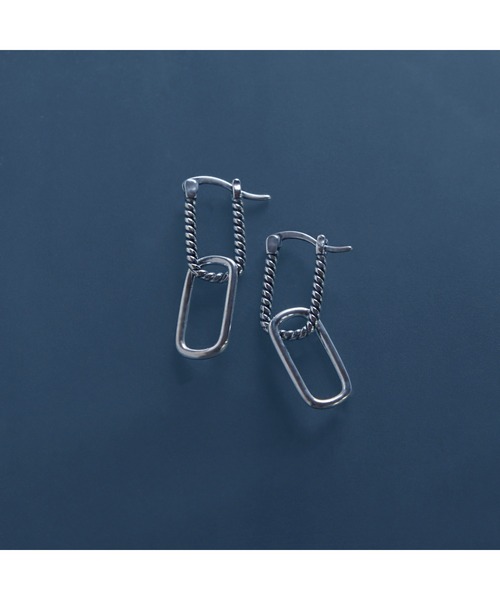 YArKA（ヤーカ）の「【YArKA/ヤーカ】double hoop earing(pierce) [figur] / ダブルフープピアス（ピアス（両耳用）・レディース・シルバー・FREE）」の6枚目の写真