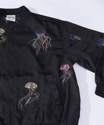 ScoLar（スカラー）の「123608：クラゲキノコ刺繍ブルゾン（ブルゾン