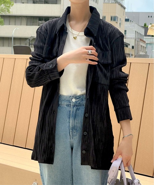 ニュアンスストライプシャツ（シャツ/ブラウス）｜Isn't She?（イズントシー）