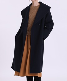 INED CLARO | 【WEB限定】Super120'sショールカラーコート 軽くて暖かい 通勤(ノーカラーコート)
