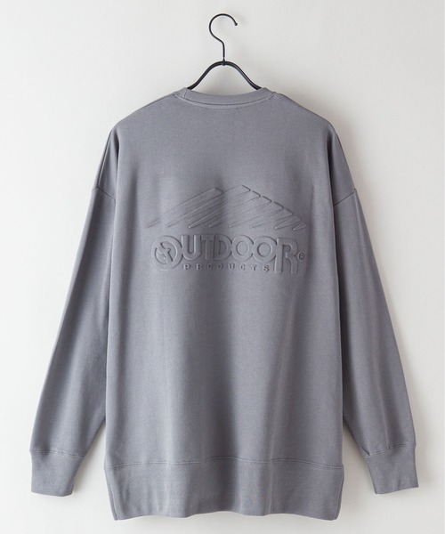 OUTDOOR PRODUCTS APPAREL（アウトドアプロダクツアパレル）の「USAコットン　エンボスバックプリント　ビッグシルエット　スウェットトレーナー（スウェット・レディース・ブラウン/チャコールグレー/オリーブ・FREE）」の10枚目の写真
