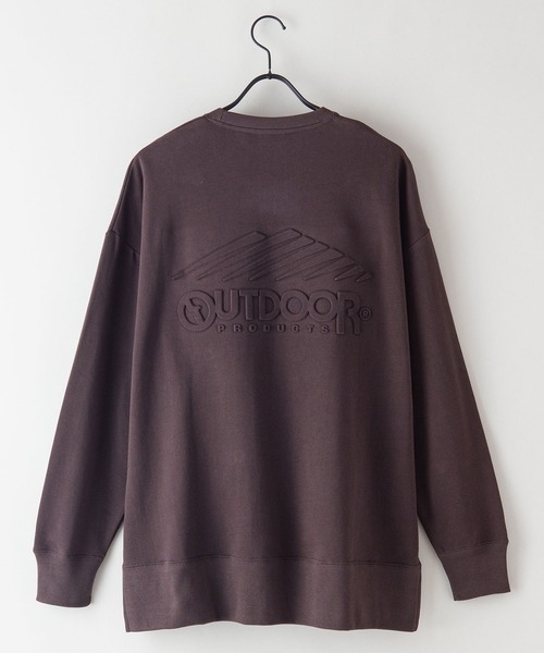 OUTDOOR PRODUCTS APPAREL（アウトドアプロダクツアパレル）の「USAコットン　エンボスバックプリント　ビッグシルエット　スウェットトレーナー（スウェット・レディース・ブラウン/チャコールグレー/オリーブ・FREE）」の15枚目の写真