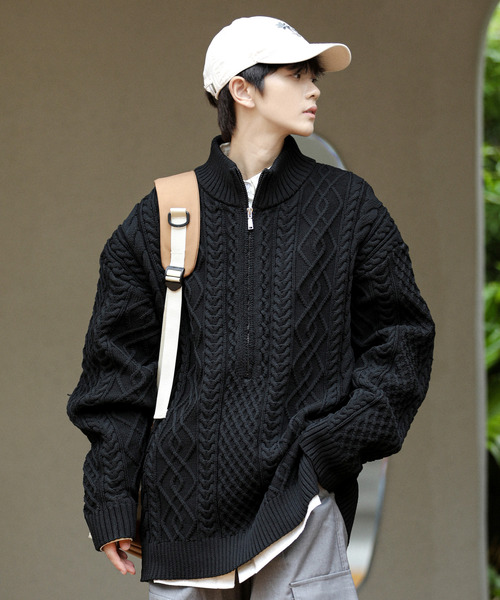 セール】【neos -addictive design-】ルーズシルエット アラン編み