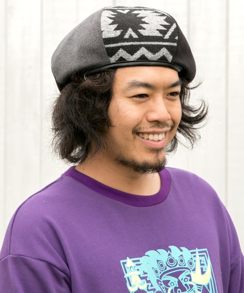 チャイハネ（チャイハネ）の「【チャイハネ】タビノンベレー（ハンチング/ベレー帽・メンズ・ブラック/ベージュ/カーキ・FREE）」の10枚目の写真