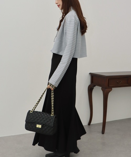 BLUEEAST（ブルーイースト）の「ケーブル柄リボンカーディガン（カーディガン/ボレロ・レディース・ブラック/ブラウン/アイボリー/グレー/ピンク/ベージュ/ブルー・MEDIUM）」の20枚目の写真