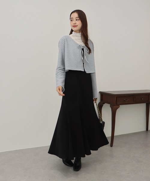 BLUEEAST（ブルーイースト）の「ケーブル柄リボンカーディガン（カーディガン/ボレロ・レディース・ブラック/ブラウン/アイボリー/グレー/ピンク/ベージュ/ブルー・MEDIUM）」の21枚目の写真