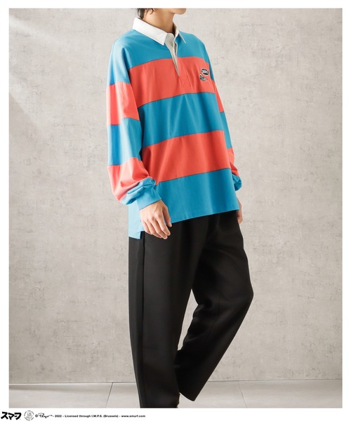 Mac-House（マックハウス）の「Smurf スマーフ ロングスリーブラガーシャツ（Tシャツ/カットソー・メンズ・ブルーグレー/ブルー/ブラック・M/L）」の22枚目の写真