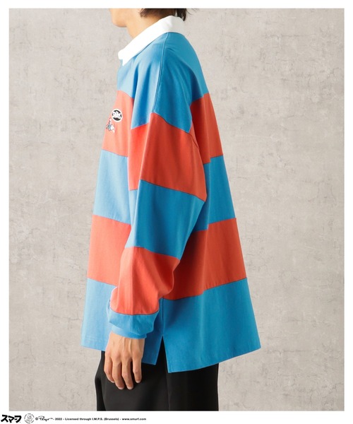 Mac-House（マックハウス）の「Smurf スマーフ ロングスリーブラガーシャツ（Tシャツ/カットソー・メンズ・ブルーグレー/ブルー/ブラック・M/L）」の12枚目の写真