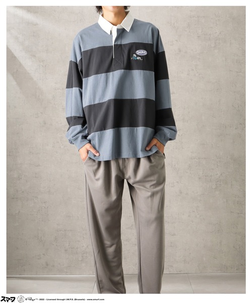 Mac-House（マックハウス）の「Smurf スマーフ ロングスリーブラガーシャツ（Tシャツ/カットソー・メンズ・ブルーグレー/ブルー/ブラック・M/L）」の20枚目の写真