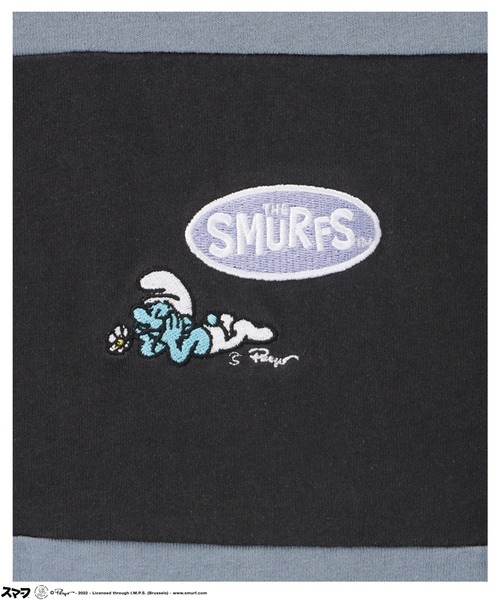 Mac-House（マックハウス）の「Smurf スマーフ ロングスリーブラガーシャツ（Tシャツ/カットソー・メンズ・ブルーグレー/ブルー/ブラック・M/L）」の14枚目の写真