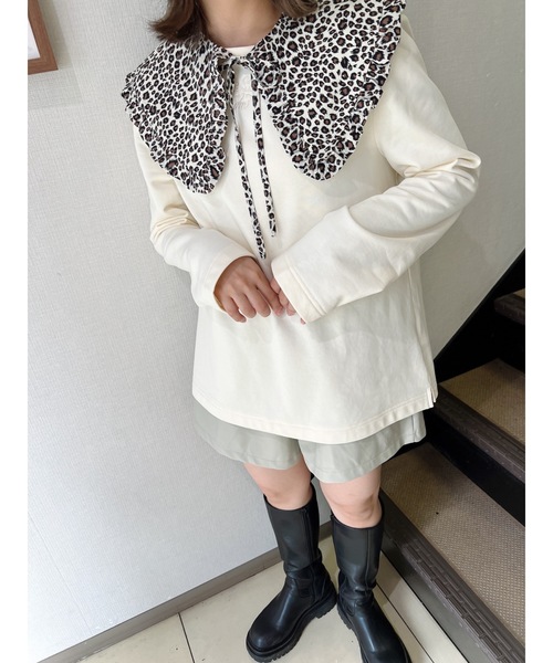 jumelle（ジュメロ）の「フェイクレザーショートパンツ（その他パンツ・レディース・ブラウン/アイボリー・FREE）」の10枚目の写真