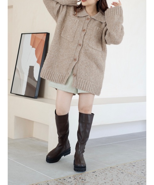 jumelle（ジュメロ）の「フェイクレザーショートパンツ（その他パンツ・レディース・ブラウン/アイボリー・FREE）」の13枚目の写真