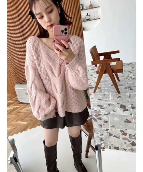 jumelle（ジュメロ）の「フェイクレザーショートパンツ（その他パンツ・レディース・ブラウン/アイボリー・FREE）」の14枚目の写真