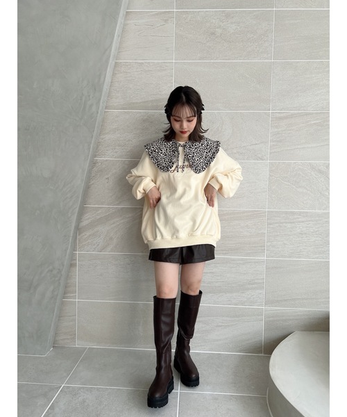 jumelle（ジュメロ）の「フェイクレザーショートパンツ（その他パンツ・レディース・ブラウン/アイボリー・FREE）」の21枚目の写真