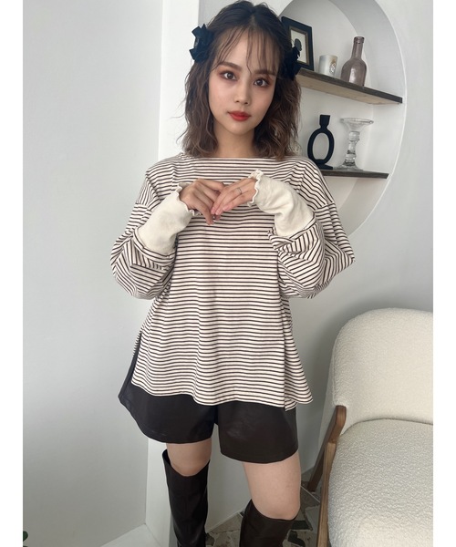 jumelle（ジュメロ）の「フェイクレザーショートパンツ（その他パンツ・レディース・ブラウン/アイボリー・FREE）」の22枚目の写真