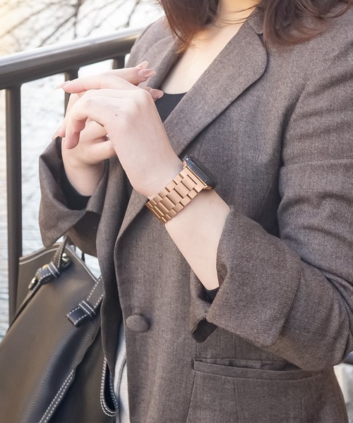Urban Coral(アーバンコーラル)の「Apple Watch Band / アップルウォッチ バンド ステンレス / Urban Coral(デジタル腕時計・レディース・ブラック/シルバー/ゴールド/ピンクゴールド/ゴールド系その他/シャンパン・40mm/44mm)」の4枚目の写真