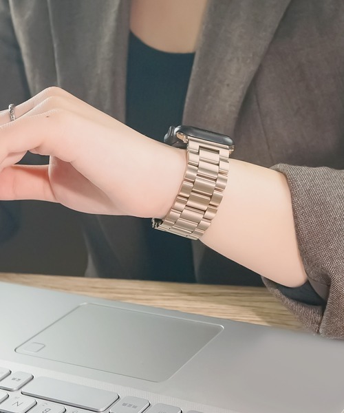 Urban Coral(アーバンコーラル)の「Apple Watch Band / アップルウォッチ バンド ステンレス / Urban Coral(デジタル腕時計・レディース・ブラック/シルバー/ゴールド/ピンクゴールド/ゴールド系その他/シャンパン・40mm/44mm)」の6枚目の写真