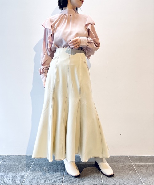 one way（ワンウェイ）の「ラッフルスリーブボウタイブラウス（シャツ/ブラウス・レディース・ライトピンク/ホワイト/ホワイト系その他・FREE）」の15枚目の写真