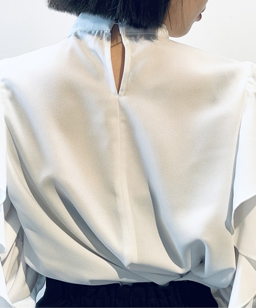 one way（ワンウェイ）の「ラッフルスリーブボウタイブラウス（シャツ/ブラウス・レディース・ライトピンク/ホワイト/ホワイト系その他・FREE）」の21枚目の写真