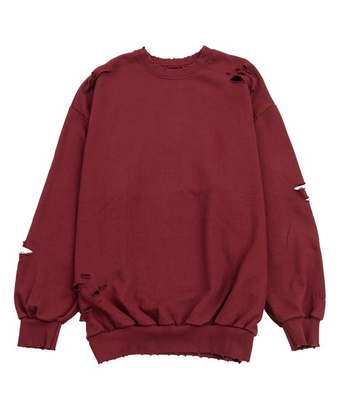 PUNYUS(プニュズ)の「クラッシュスウェット(スウェット・レディース・ワイン/杢グレー/ブラック・4/3)」の13枚目の写真