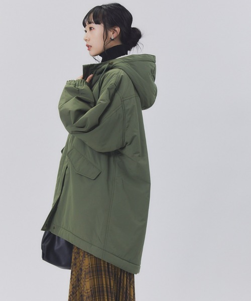 HONEYSUCKLE ROSE（ハニーサックルローズ）の「【HONEYSUCKLE ROSE】ボアミドルマウンテンパーカー（その他アウター・レディース・ブラック/カーキブラウン・M/L）」の5枚目の写真