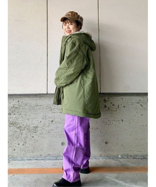 HONEYSUCKLE ROSE（ハニーサックルローズ）の「【HONEYSUCKLE ROSE】ボアミドルマウンテンパーカー（その他アウター・レディース・ブラック/カーキブラウン・M/L）」の17枚目の写真